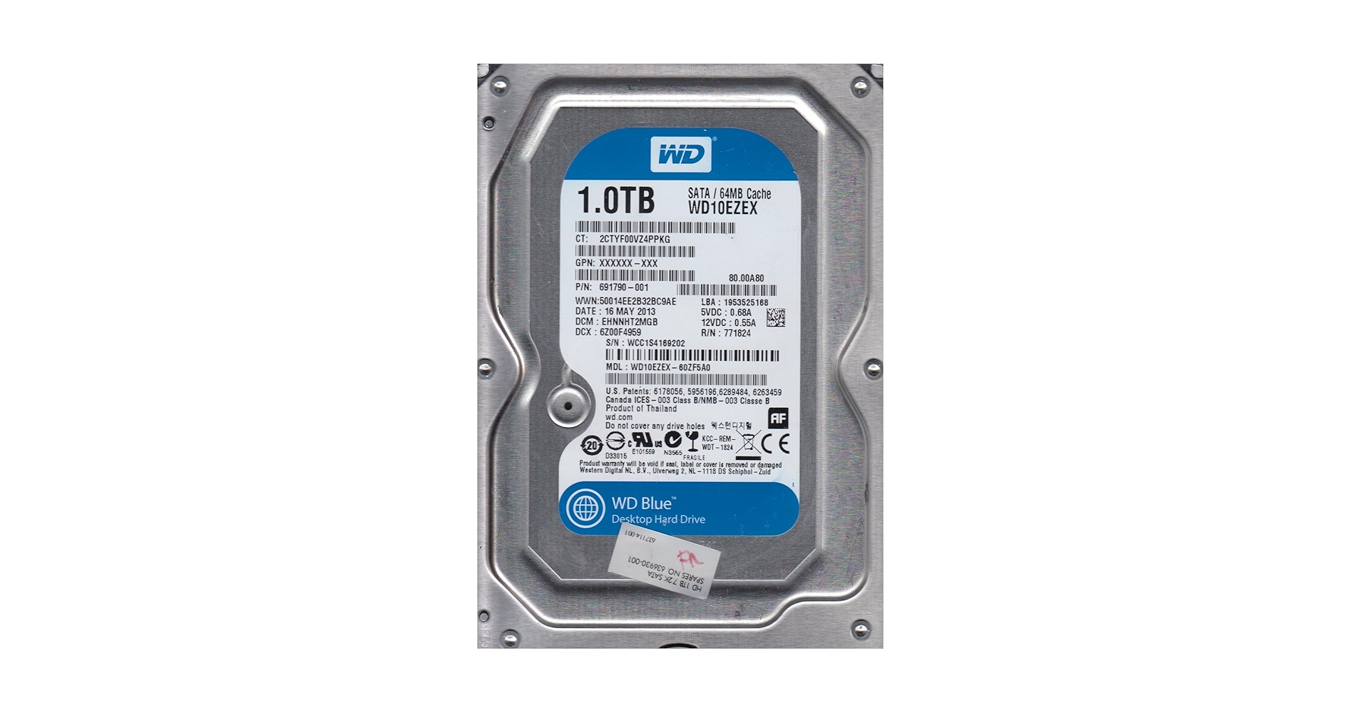 Amazon.com: WD10EZEX-60ZF5A0, DCM EHNNHT2MGB, Western
